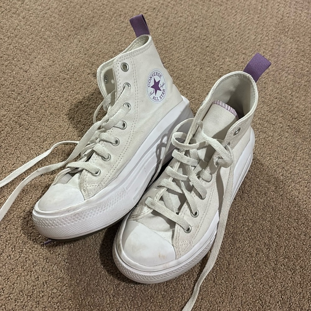 Converse Big Girls Platform Move High Top Size 3